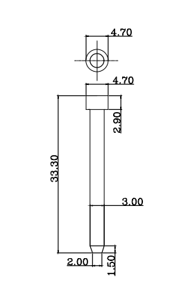 Irregular HD-3611胶钉 L=33.3mm Blister Box