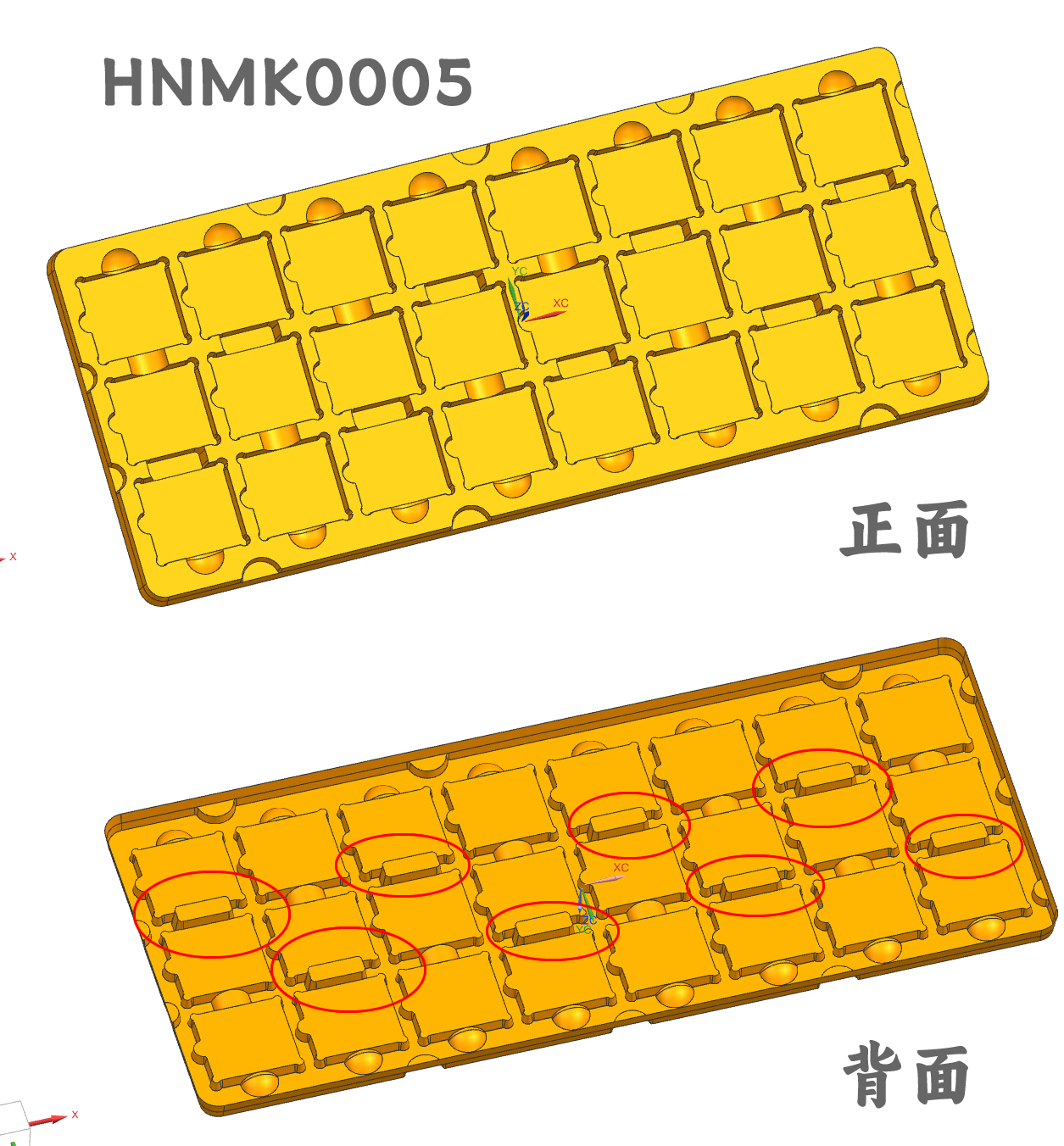 Square HNMK0005 31×29×3.9mm Blister Box