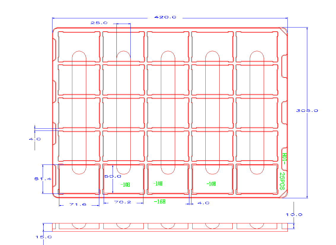 Square RYTX0001 70×50×10mm Blister Box