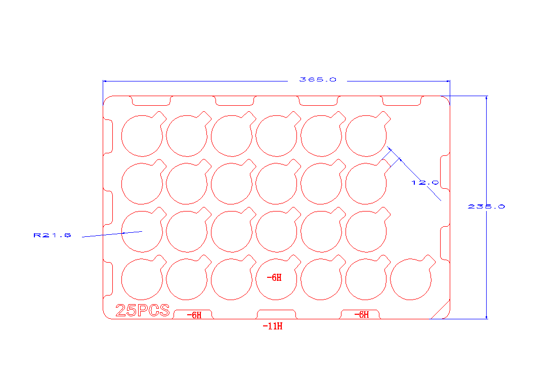 Round QDHX0001 φ41.5×6mm Blister Box